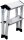 KRAUSE Klapptritt MONTO Rolly silber 2x 2 Stufen, H: 55,0 cm