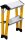 KRAUSE Klapptritt MONTO Rolly gelb 2x 2 Stufen, H: 55,0 cm