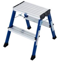 KRAUSE Klapptritt MONTO Rolly blau 2x 2 Stufen, H: 55,0 cm