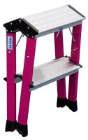 KRAUSE Klapptritt MONTO Rolly pink 2x 2 Stufen, H: 55,0 cm