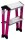 KRAUSE Klapptritt MONTO Rolly pink 2x 2 Stufen, H: 55,0 cm