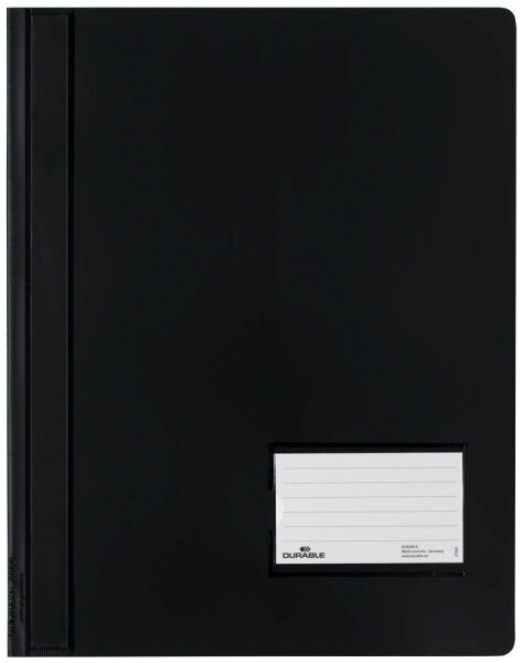 DURABLE Schnellhefter DURALUX Kunststoff schwarz DIN A4 überbreit, 10 St.