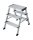 KRAUSE Klapptritt MONTO Treppo silber 2x 3 Stufen, H: 73,0 cm