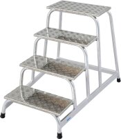 KRAUSE Montagetritt STABILO  silber 4 Stufen, H: 81,0 cm