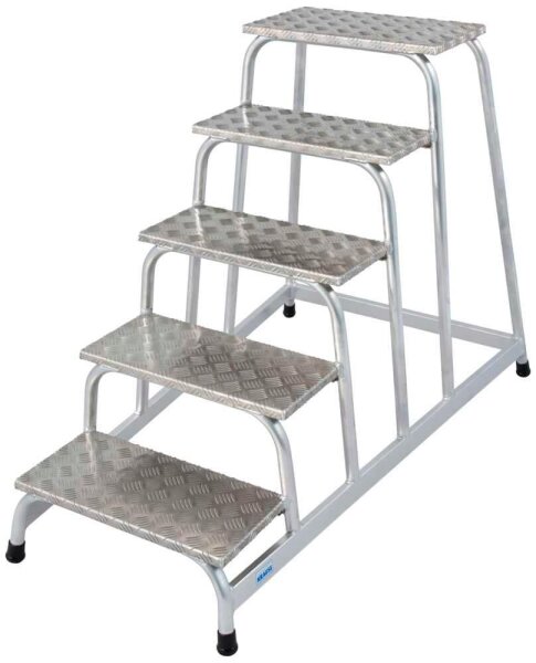 KRAUSE Montagetritt STABILO  silber 5 Stufen, H: 101,0 cm