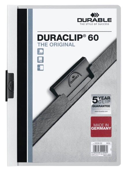DURABLE Klemmhefter weiß, 5 St.