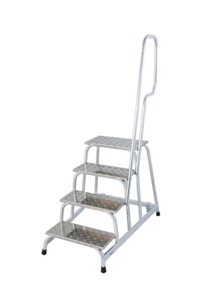 KRAUSE Montagetritt STABILO  silber 4 Stufen, H: 128,0 cm