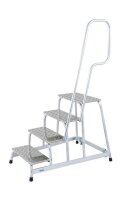 KRAUSE Montagetritt STABILO  silber 4 Stufen, H: 128,0 cm