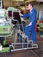 KRAUSE Montagetritt STABILO  silber 4 Stufen, H: 128,0 cm