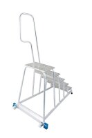 KRAUSE Montagetritt STABILO  silber 5 Stufen, H: 140,0 cm