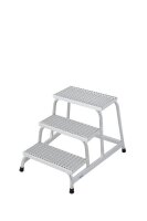 KRAUSE Montagetritt STABILO  silber 3 Stufen, H: 88,0 cm