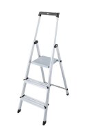 KRAUSE Stehleiter einseitig MONTO Solidy silber 3 Stufen,...