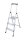KRAUSE Stehleiter einseitig MONTO Solidy silber 3 Stufen, H: 140,0 cm