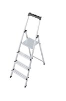 KRAUSE Stehleiter einseitig MONTO Solidy silber 4 Stufen,...
