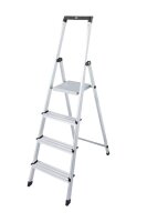 KRAUSE Stehleiter einseitig MONTO Solidy silber 4 Stufen,...