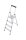 KRAUSE Stehleiter einseitig MONTO Solidy silber 4 Stufen, H: 160,0 cm