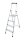 KRAUSE Stehleiter einseitig MONTO Solidy silber 4 Stufen, H: 160,0 cm