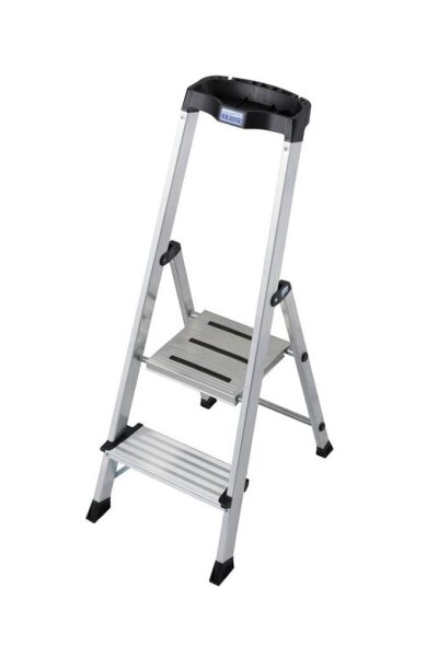 KRAUSE Klapptritt MONTO Sepuro Plusline silber 2 Stufen, H: 115,0 cm