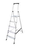 KRAUSE Stehleiter einseitig MONTO Solidy silber 5 Stufen,...