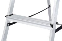 KRAUSE Stehleiter einseitig MONTO Solidy silber 5 Stufen, H: 180,0 cm