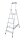 KRAUSE Stehleiter einseitig MONTO Solidy silber 5 Stufen, H: 180,0 cm