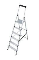 KRAUSE Stehleiter einseitig MONTO Solidy silber 6 Stufen,...