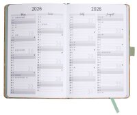 SIGEL Buchkalender Jolie 2026 Sparkle Leaves, 1 St.