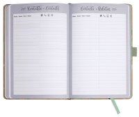 SIGEL Buchkalender Jolie 2026 Sparkle Leaves, 1 St.
