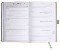 SIGEL Buchkalender Jolie 2026 Sparkle Leaves, 1 St.