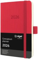 SIGEL Taschenkalender Conceptum 2026 rot, 1 St.  ( C2635 )
