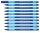 Schneider Kugelschreiber Slider Edge hellblau/dunkelblau, Schreibfarbe: blau, 10 St.