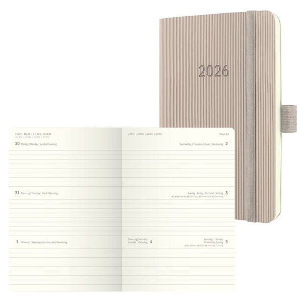 SIGEL Taschenkalender Conceptum 2026 taupe, 1 St.  ( C2661 )