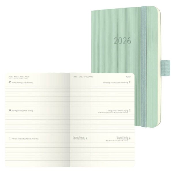 SIGEL Taschenkalender Conceptum 2026 mintgrün, 1 St.  ( C2673 )