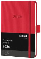 SIGEL Taschenkalender Conceptum 2026 rot, 1 St.  ( C2665 )