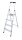 KRAUSE Stehleiter einseitig MONTO Safety silber 4 Stufen, H: 160,0 cm