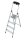 KRAUSE Stehleiter einseitig MONTO Safety silber 4 Stufen, H: 160,0 cm