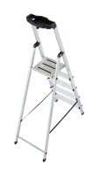 KRAUSE Stehleiter einseitig MONTO Safety silber 5 Stufen,...