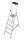 KRAUSE Stehleiter einseitig MONTO Safety silber 5 Stufen, H: 180,0 cm