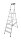 KRAUSE Stehleiter einseitig MONTO Safety silber 6 Stufen, H: 210,0 cm