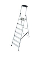 KRAUSE Stehleiter einseitig MONTO Safety silber 7 Stufen,...