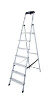KRAUSE Stehleiter einseitig MONTO Safety silber 7 Stufen,...