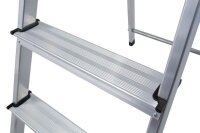 KRAUSE Stehleiter einseitig MONTO Safety silber 7 Stufen, H: 230,0 cm