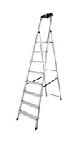 KRAUSE Stehleiter einseitig MONTO Safety silber 8 Stufen,...