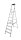 KRAUSE Stehleiter einseitig MONTO Safety silber 8 Stufen, H: 255,0 cm