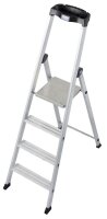 KRAUSE Stehleiter einseitig MONTO Solido silber 4 Stufen,...