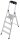 KRAUSE Stehleiter einseitig MONTO Solido silber 4 Stufen, H: 160,0 cm