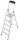 KRAUSE Stehleiter einseitig MONTO Solido silber 5 Stufen, H: 185,0 cm