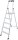 KRAUSE Stehleiter einseitig MONTO Solido silber 5 Stufen, H: 185,0 cm