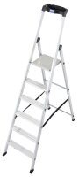 KRAUSE Stehleiter einseitig MONTO Solido silber 6 Stufen,...