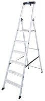 KRAUSE Stehleiter einseitig MONTO Solido silber 6 Stufen,...